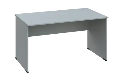 EPL 18 - 14 stůl kancelářský, dřevěná podnož, deska 18 mm, široký 1400 mm, šedá